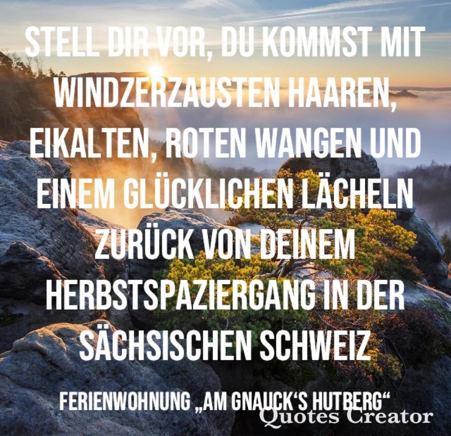Ferienwohnung „Am Gnaucks Hutberg“ Hohnstein Zewnętrze zdjęcie